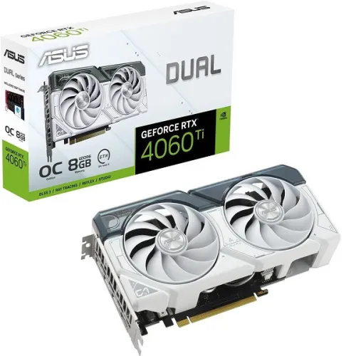 RTX 4060Ti ASUS DUAL OC 08GB GDDR6 WHITE 
