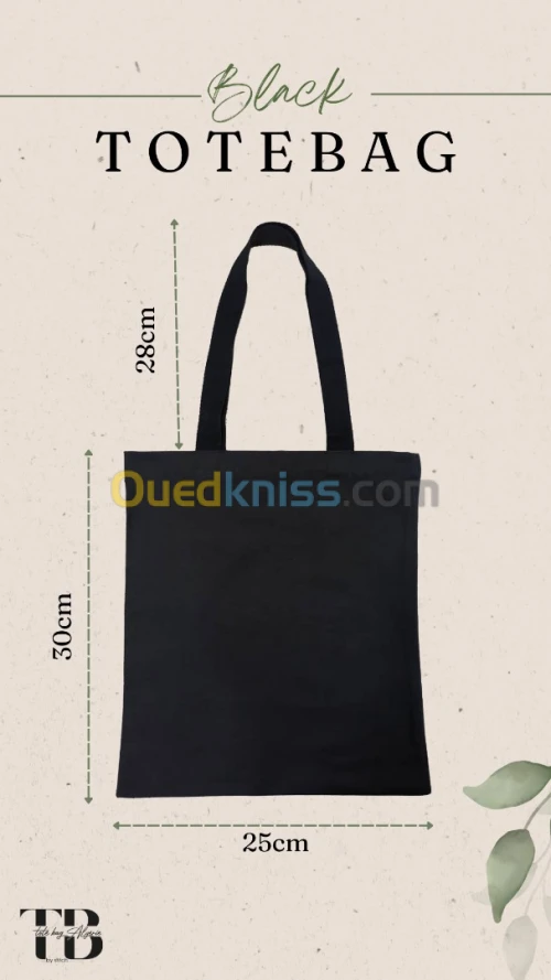Sacs en Tissue (Totebag) en noir