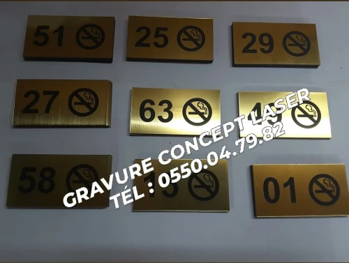 Gravure laser sur Inox / Laiton -Cuivre