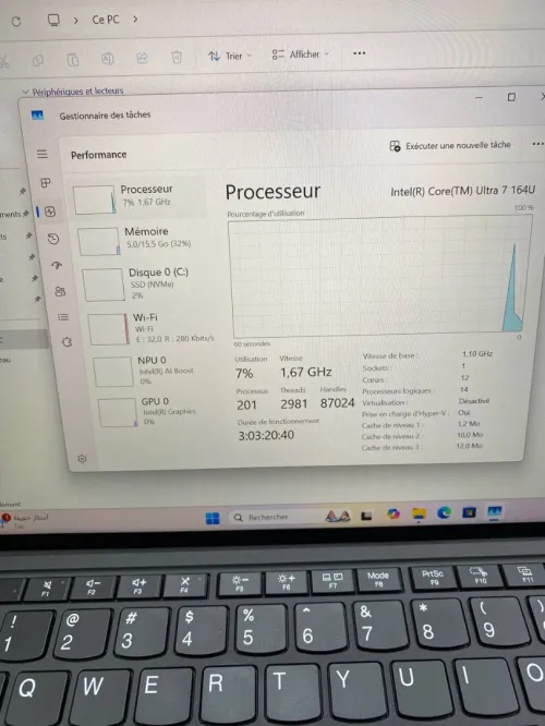 LENOVO THINKPAD X12  ULTRA 7 155U 12.3'' 16RAM 512SSD  NEUF