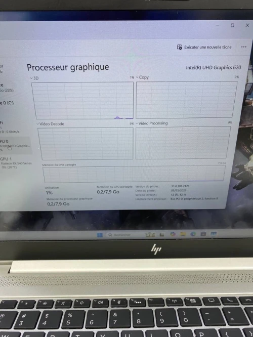 HP ELITEBOOK 850 G5  I7-08TH 16RAM 512SSD Radeon RX 540 Series 02 GB DÉDIÉE  BATTERIE +3 HEURES