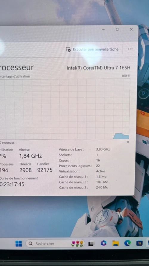 DELL PRECISION 5690 Ultra 7 165H 32RAM 512 SSD 16'' TACTILE 4K RTX A1000 06 GB DÉDIÉE BATTERIE +5 HEURES  ÉTAT 20/20 GARANTIE 06 MOIS A1-3