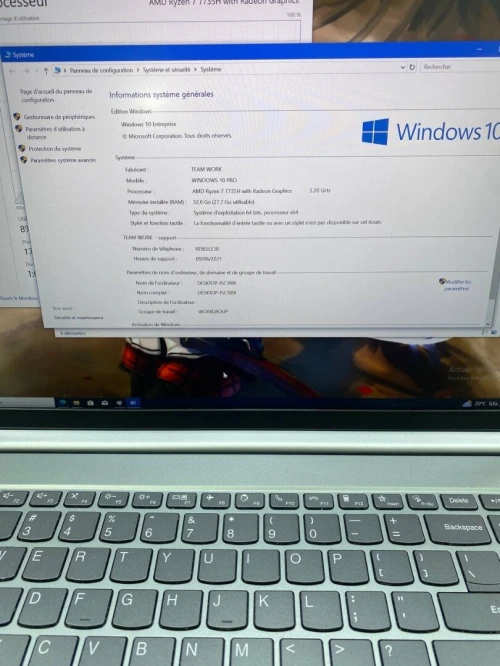LENOVO THINKBOOK 16 G6 AMD Ryzen 7 7735H 32RAM 512 SSD AMD RADEOB 04GB DÉDIÉE BATTERIE 100% 