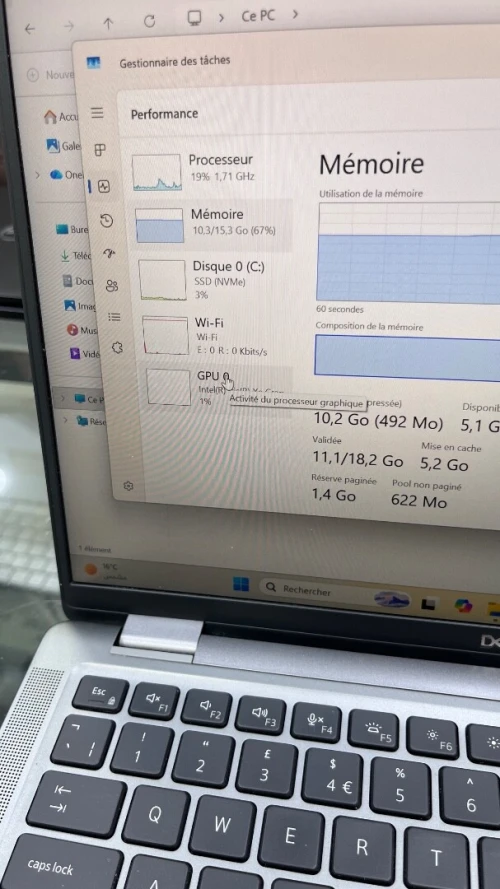 DELL LATITUDE 7440  FINITION ALUMINIUM I5-13TH 16RAM 256 SSD 14'' FHD+ BATTERIE + 5 HEURES INTEL IRIS XE ETAT NEUF GARANTIE 06 MOIS