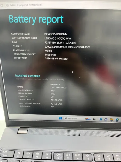 LENOVO THINKPAD L15  15.6'' FHD AMD Ryzen 7 PRO 7730U 16RAM 512 SSD AMD RADEON 01GB DÉDIÉE  BATTERIE +4 HEURES BON ÉTAT GARANTIE 06 MOIS