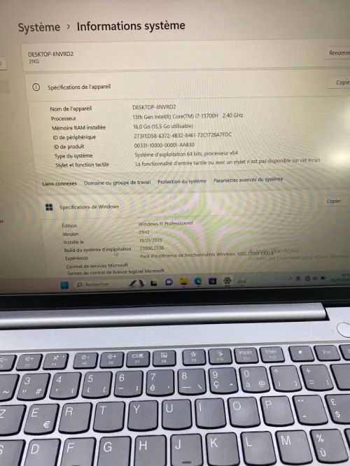 LENOVO THINKBOOK G6 14''  i7-13700H 2.40 GHz 14COEURS  16RAM 512SSD  INTEL UHD BATTERIE 100%