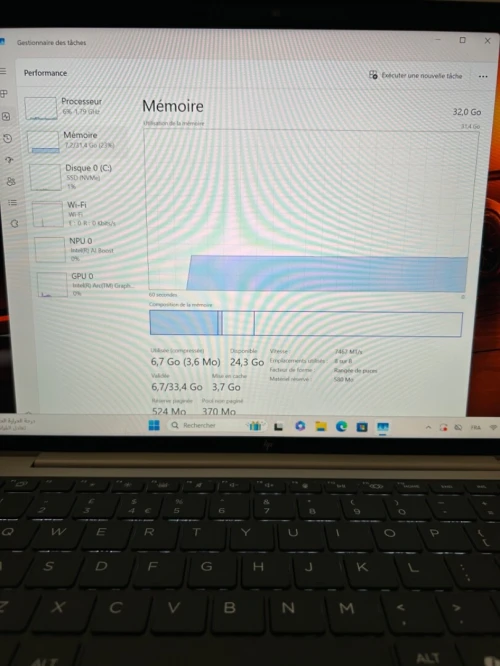 HP ELITEBOOK 1040 G11 Ultra 7 165H 32RAM 2 TB SSD 14'' FHD+ INTEL ARC  GRAPHICS BATTERIE 98% CYCLE 34 EXCELLENT ETAT 20/20 GARANTIE 06 MOIS  A2-4