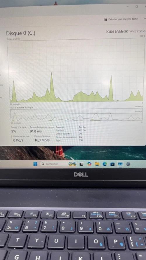 DELL PRECISION 7680 i7-13850HX 16'' 32RAM 512 SSD RTX A2000 ADA 08GB DÉDIÉE BATTERIE 5 HEURES