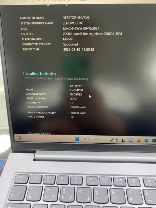 LENOVO THINKBOOK G6 14''  i7-13700H 2.40 GHz 14COEURS  16RAM 512SSD  INTEL UHD BATTERIE 100%