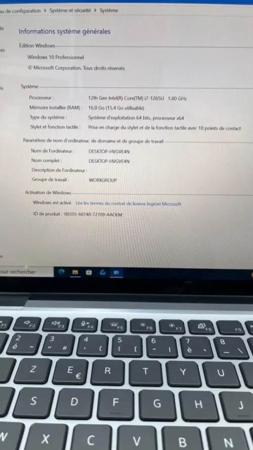 DELL LATITUDE 7430 I7-12TH X360 TACTILE 16RAM 512SSD INTEL IRIS XE  BATTERIE 4.5 HEURES