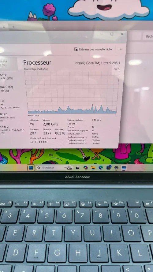 ASUS ZENBOOK 14 UX3405CA Ultra 9 285H 1TB SSD 32RAM ÉCRAN 14'' 3K OLED 120 MHz