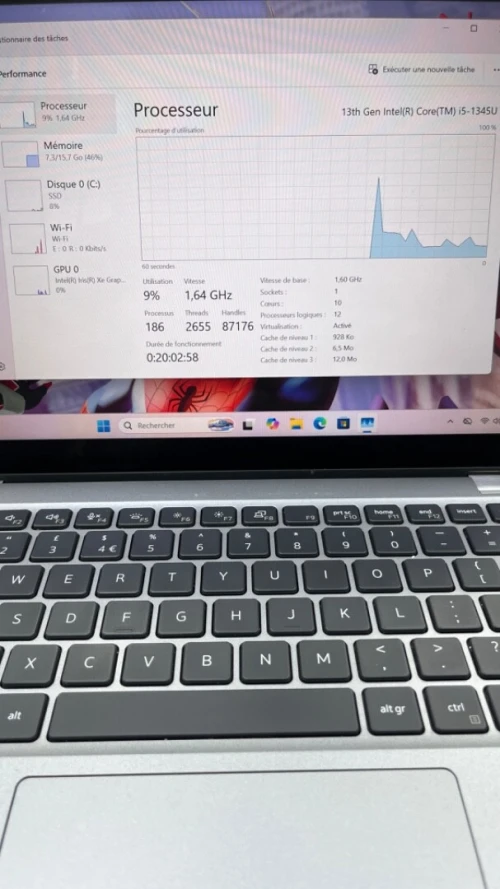 DELL LATITUDE 5340 X360 I5-13TH 16RAM 256SSD INTEL IRIS XE  BATTERIE 4HEURES