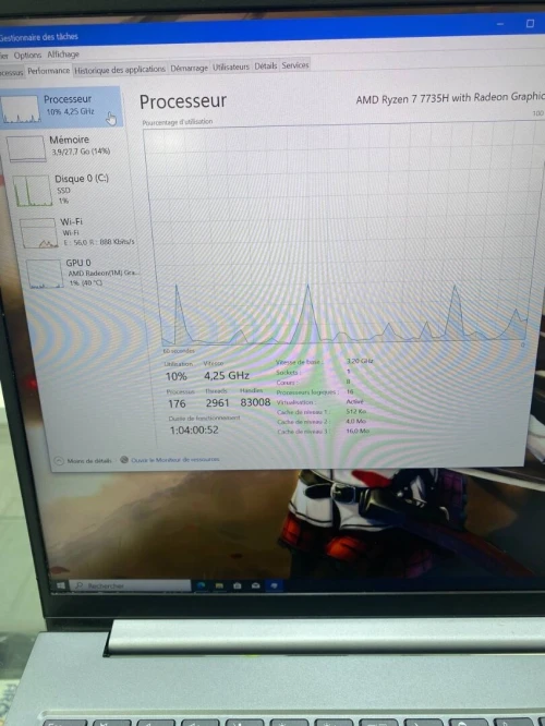 LENOVO THINKBOOK 16 G6 AMD Ryzen 7 7735H 32RAM 512 SSD AMD RADEOB 04GB DÉDIÉE BATTERIE 100% 