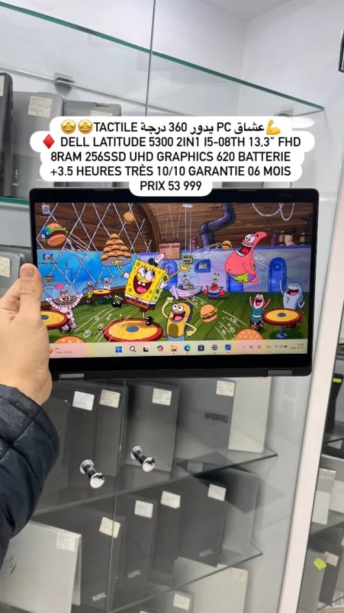 DELL LATITUDE 5300 2IN1 I5-08TH 13,3'' FHD  8RAM 256SSD UHD GRAPHICS 620 BATTERIE  +3.5