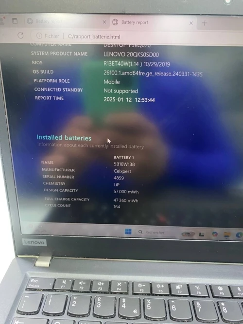LENOVO THINKPAD T495 AMD Ryzen 7 PRO 3700U  16RAM 512SSD  SSD AMD VEGA 10 02 GB DÉDIÉE +4HEURES 