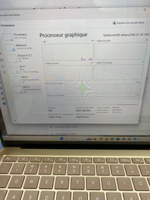 SURFACE LAPTOP 7 Snapdragon(R) X 10-core  13.8 3K 16RAM 512SSD BATTERIE 100% 