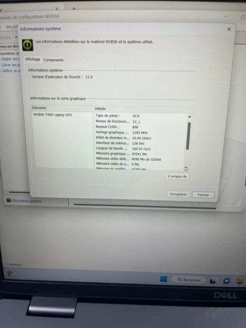DELL PRECISION 3561 I5-11500H 15 POUCES 512SSD 32RAM NVIDIA T600 04GB DDR6 NEUF GARANTIE 06MOIS