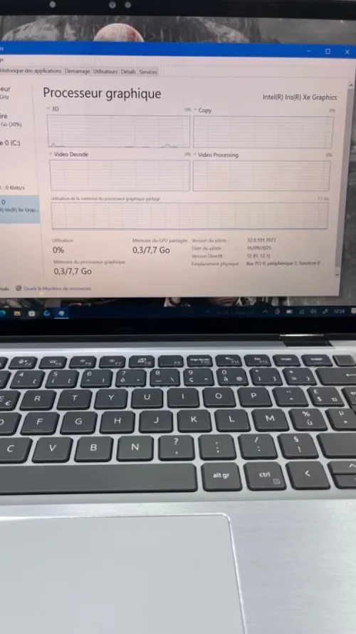 DELL LATITUDE 7430 I7-12TH X360 TACTILE 16RAM 512SSD INTEL IRIS XE  BATTERIE 4.5 HEURES