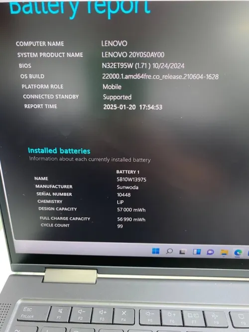 LENOVO X1 YOGA I7-11TH VPRO 14'' X360 TACTILE  16RAM 512SSD  INEL IRIS XE BATTERIE 100%