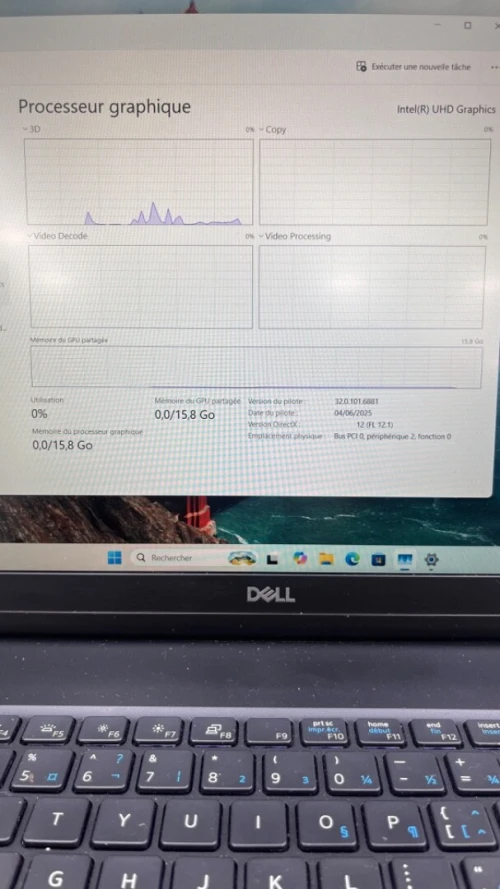 DELL PRECISION 7680 i7-13850HX 16'' 32RAM 512 SSD RTX A2000 ADA 08GB DÉDIÉE BATTERIE 5 HEURES