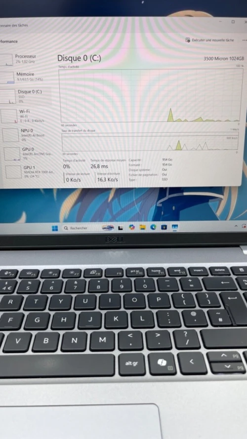 DELL PRECISION 3591  Ultra 7 165H 64RAM 1 TB SSD RTX 1000 06GB DÉDIÉE BATTERIE +4.5 HEURES