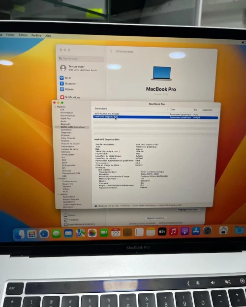  MACBOOK PRO 2019 I7 16 POUCES 512SSD 16 RAM CYCLE 79 AMD RADEON PRO 5300M 04 GO
