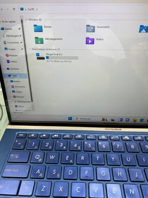 ASUS ZENBOOK 13.3'' I7-10TH 16RAM 512 SSD NVIDIA MX 250 02GB DÉDIÉE BATTERIE +3HEURES