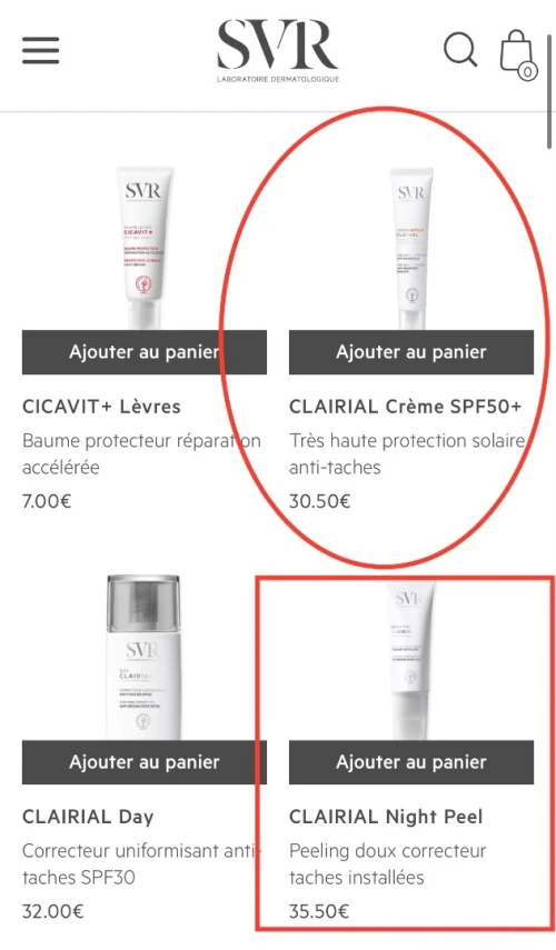 Crème Visage SVR Laboratoire.