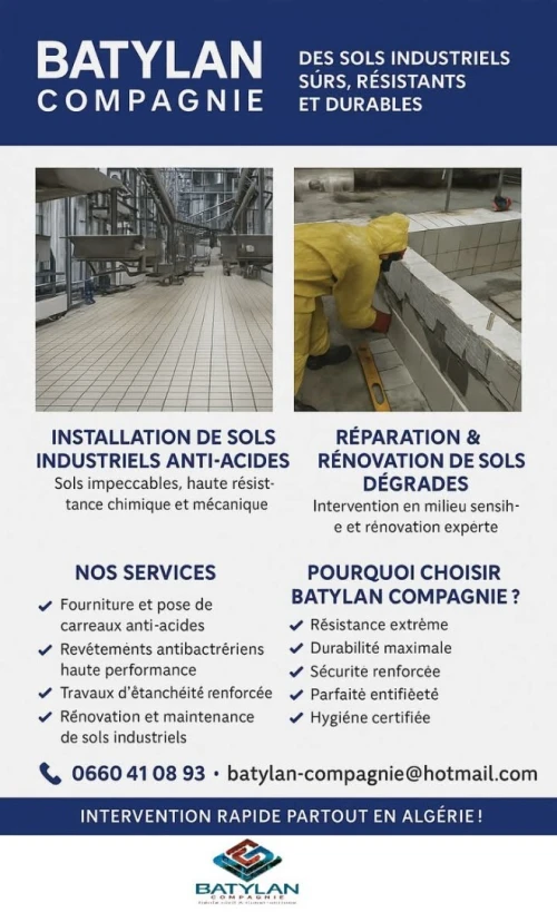 ANTI ACIDE Carrelage anti-acide industriel 