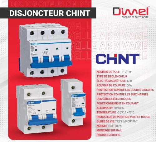 Equipment électrique CHINT - Disjoncteurs, Contacteur, Relais, Différentiels et plus 