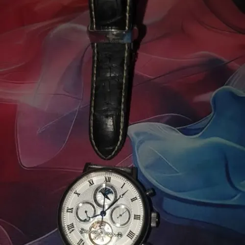 LOUIS COTTIER Montre Homme Automatique - 42 mm - Cadran Argenté - HS3370C3BC1