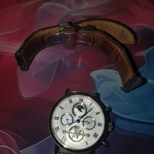 LOUIS COTTIER Montre Homme Automatique - 42 mm - Cadran Argenté - HS3370C3BC1