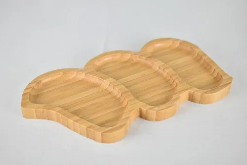 ASSIETTE PRÉSENTATION EN BOIS BAMBOO  DIM 25*13 CM  4625-3