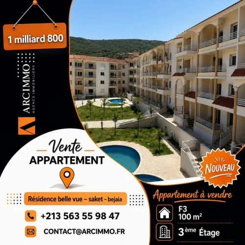 Vente Appartement F3 Béjaïa Bejaia