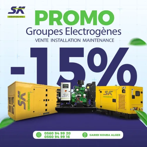 -20% remise sur les prix des groupes eléctrogenes