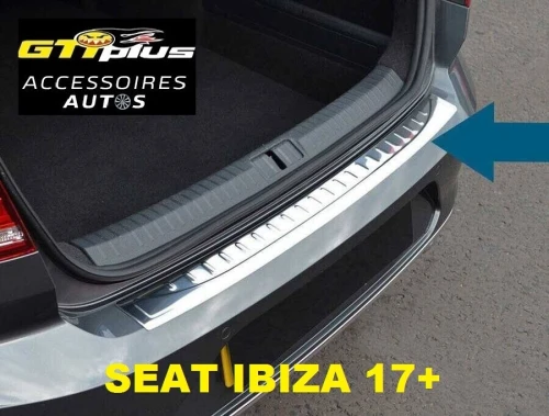 Seuil de pare-chocs arrière Matt chromé pour Seat Ibiza 2017+