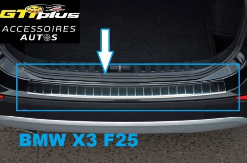 Seuil de pare-chocs arrière Matt chromé pour BMW X3 F25 (2010-2017)