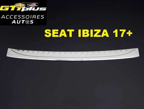 Seuil de pare-chocs arrière Matt chromé pour Seat Ibiza 2017+