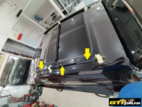 Barre de toit pour PORSCHE MACAN BLACK BLACK