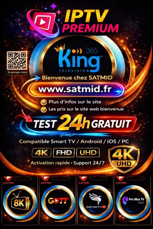 meilleurs  Abonnement iptv stable King 365 haut gamme King365  iptv premium 8k  Iptv smarters pro KING INFINITY OTT pure tv   iptv smarters  ibo player hot player nexon v12 pro max orca pro 4k iron