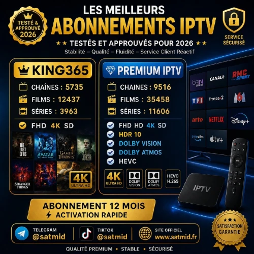 meilleurs  Abonnement iptv stable King 365 haut King365  iptv premium 8k  Iptv smarters pro   duplecast v12 pro max orca pro 4k iron & ott & dolby atmos & dolby vision & LG & Samsung & Android tv