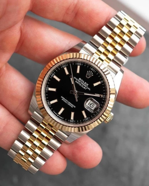 Montre Rolex Datejust Gold Silver HIGHT