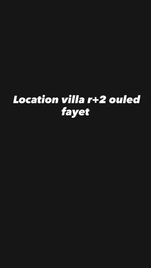 Location Villa Alger Ouled fayet