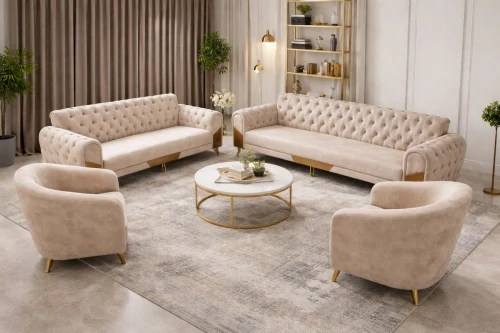 fauteuil salon 8 place beige
