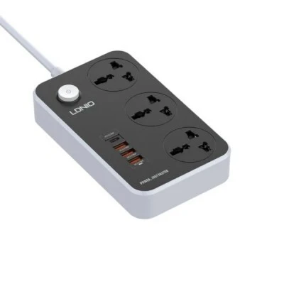 Ldnio Multiprise 5en1 3 Prises Puissantes, 20W USB-C . 3-PORT USB QC3.0