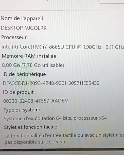 Pc portable Dell Latitude 5300 i7-8665U 8GB/256NVMe 13.3" FHD
