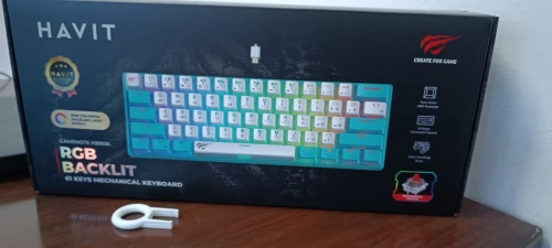Clavier Gaming mécanique RED SWITCH Havit KB903L couleur bleu