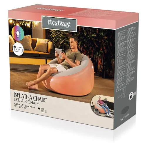 Fauteuil Gonflable avec LED Intégrée