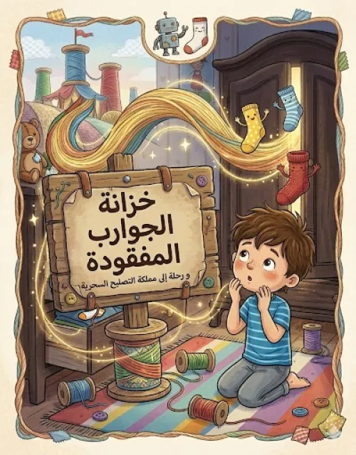 قصة أطفال خيالية: "خزانة الجوارب المفقودة" - نسخة رقمية للطباعة