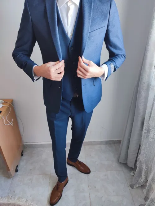 Pack costume homme + chaussures + ceinture cadeau | Occasion propre كوستيم رجالي أنيق + حذاء كلاسيك